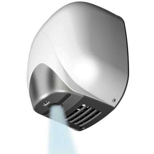 Suszarka do rąk z białą obudową z tworzywa ABS, o mocy 550 W